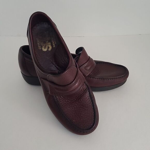 SAS Men's Alamo Leather Slip-On Loafers Burgundy Size 8 1/2M - Picture 1 of 15